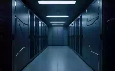 Ein minimalistischer, metallischer Korridor in einem hochsicheren Serverraum mit kühler Beleuchtung. - Foto: über boerse-global.de