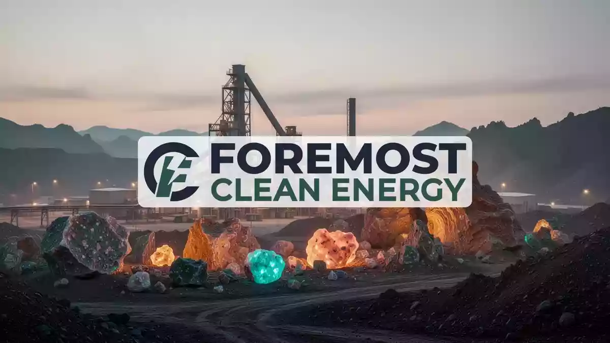 Moderne Industrieanlage bei Sonnenaufgang, die den Abbau von Energieressourcen symbolisiert. Illustration mit AI erstellt.