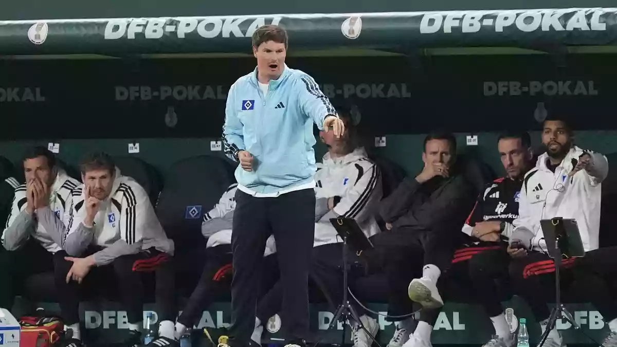 Musste auf eine halbe Stammelf verzichten: HSV-Trainer Merlin Polzin.  - Bild: Marcus Brandt/dpa