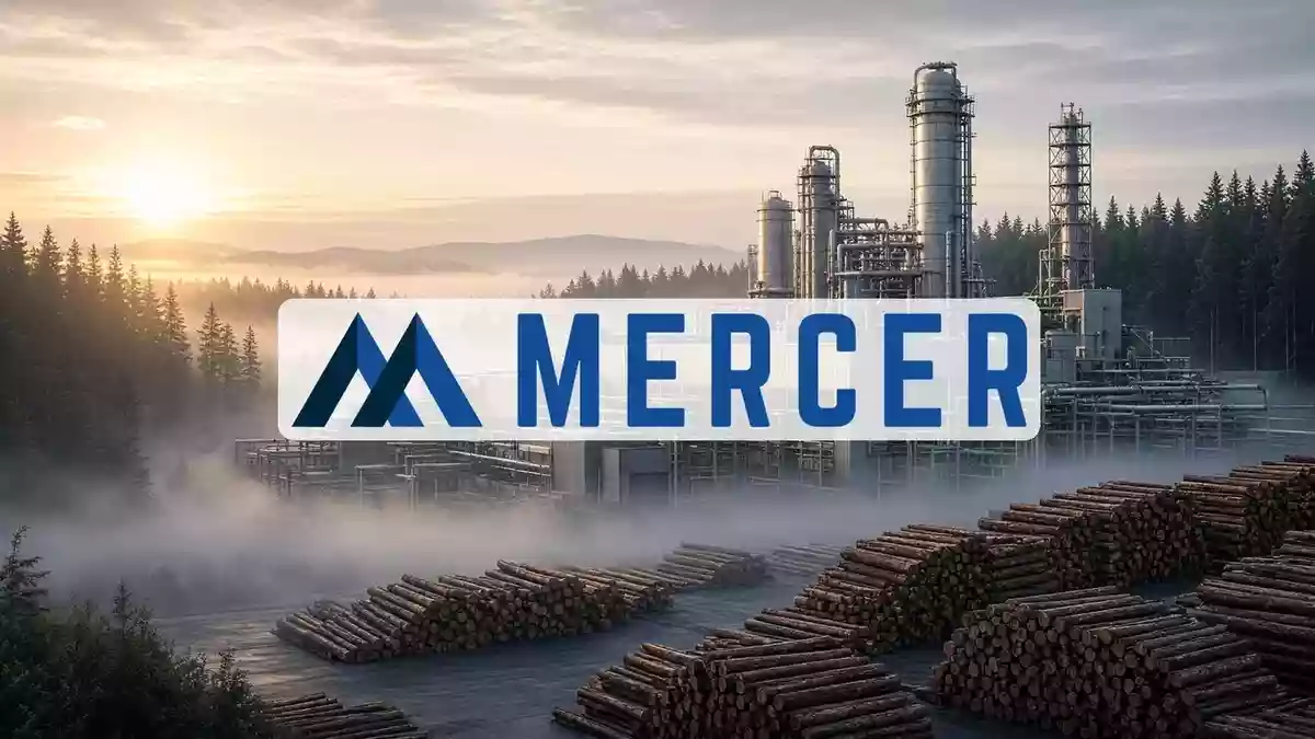 Mercer International Illustration mit AI erstellt.