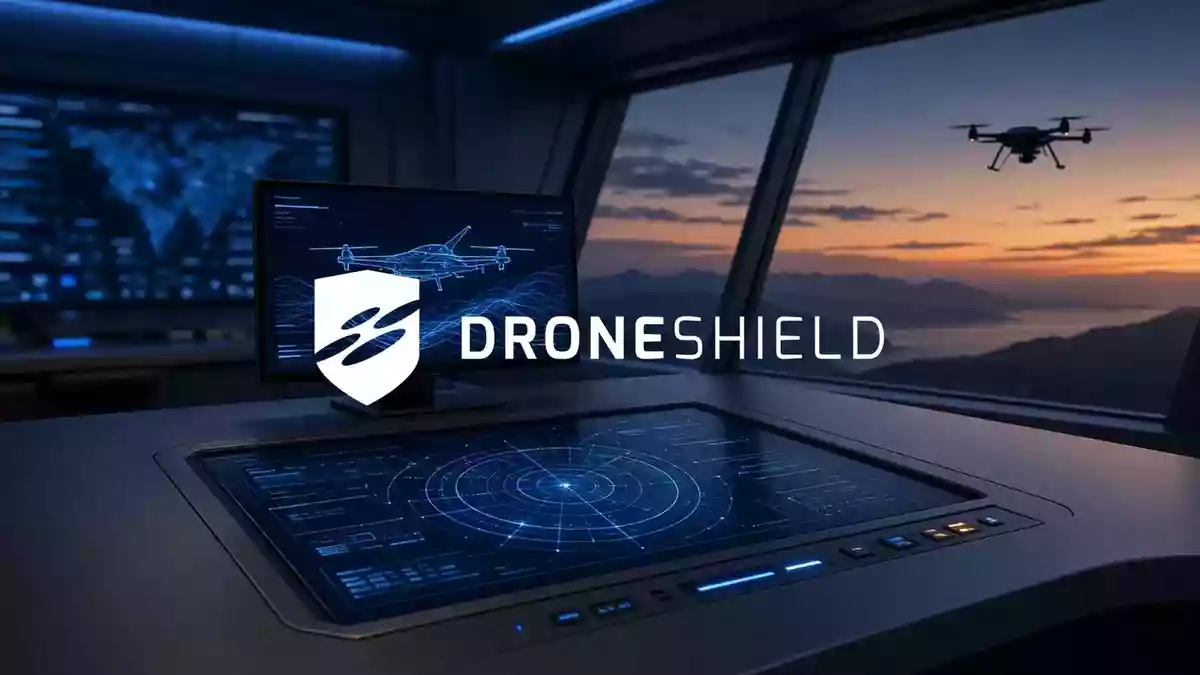 DroneShield Illustration mit AI erstellt.
