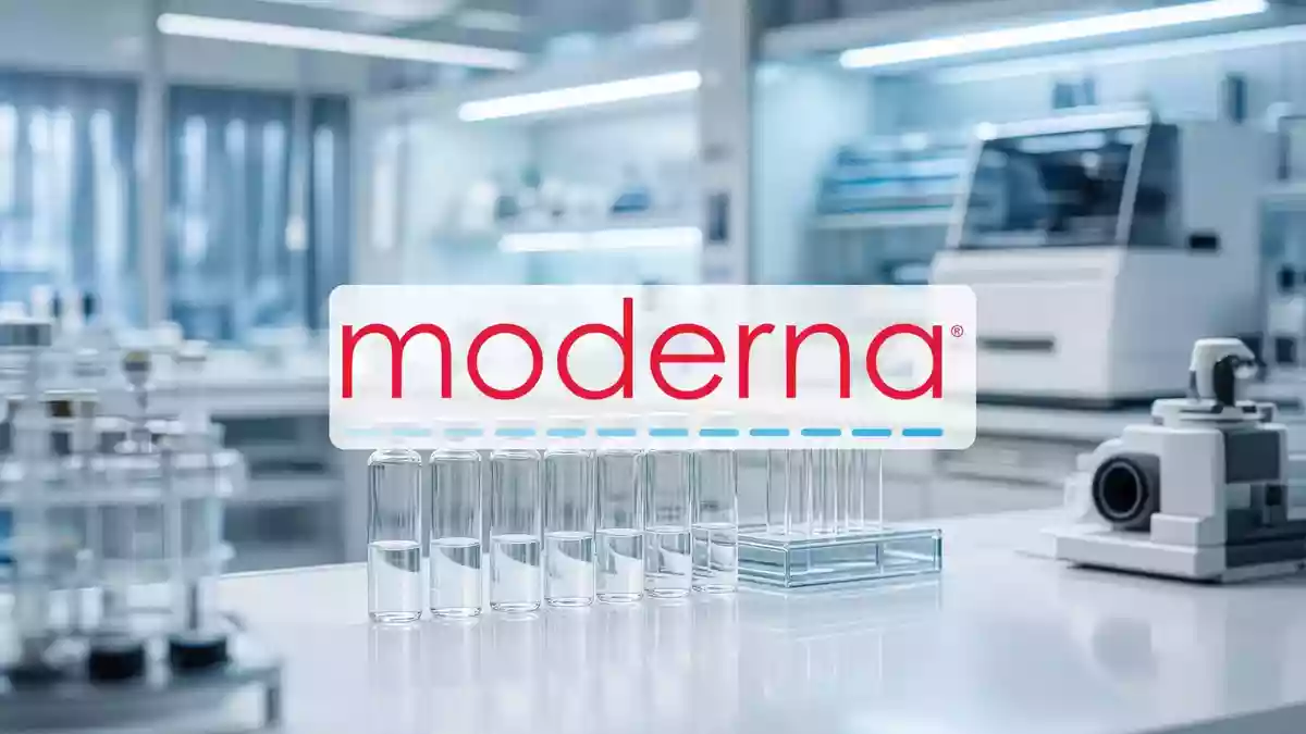 Moderne biotechnologische Laborausrüstung in einem hellen, sterilen Raum. Illustration mit AI erstellt.