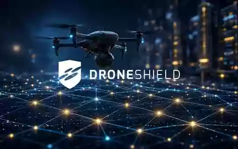 Hochmoderne Überwachungsdrohne über einem digitalen Datennetzwerk als Symbol für sicherheitsrelevante Abonnementservices - Foto: über boerse-global.de