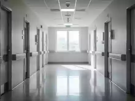 Ein heller, menschenleerer Krankenhausflur mit moderner Architektur und einfallendem Tageslicht. - Foto: über boerse-global.de