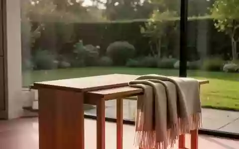 Ein heller, ruhig gestalteter Wohnraum mit Holztisch und Blick in einen Garten, der eine Atmosphäre der häuslichen Pflege vermittelt. - Foto: über boerse-global.de