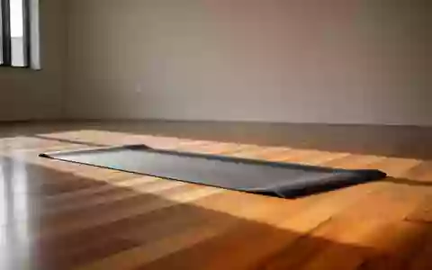Ein minimalistischer Fitnessraum mit einer ausgerollten Yogamatte auf einem hellen Holzboden in natürlichem Licht. - Foto: über boerse-global.de