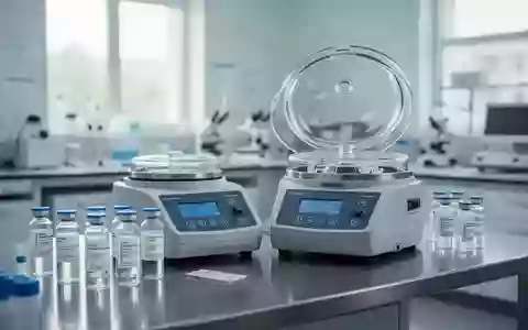 Laborausrüstung mit medizinischen Probenröhrchen und Zentrifugengläsern in einer klinischen Umgebung. - Foto: über boerse-global.de