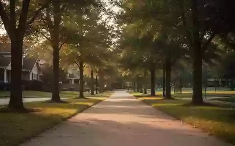 Ein ruhiger, sonnenbeschienener Gehweg in einem Park, der zu einem Spaziergang einlädt. - Foto: über boerse-global.de