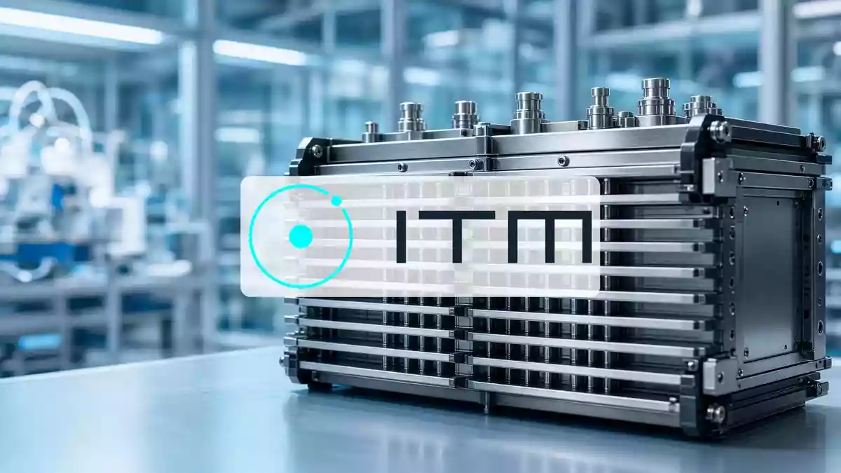 Moderne Wasserstoff-Brennstoffzellen-Technologie in einem hochmodernen Laborumfeld, symbolisiert industrielles Wachstum. Illustration mit AI erstellt.