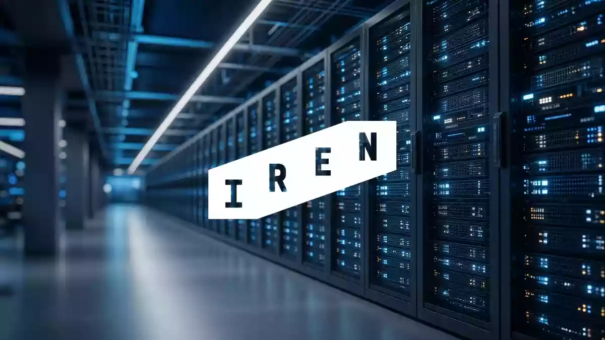 Moderne Serverräume in einem Rechenzentrum mit blauer Beleuchtung als Symbol für digitale Infrastruktur. Illustration mit AI erstellt.