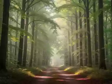 Ein sonnendurchfluteter Waldweg in den frühen Morgenstunden, der Ruhe und mentale Klarheit symbolisiert. - Foto: über boerse-global.de