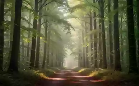 Ein sonnendurchfluteter Waldweg in den frĂĽhen Morgenstunden, der Ruhe und mentale Klarheit symbolisiert. - Foto: ĂĽber boerse-global.de