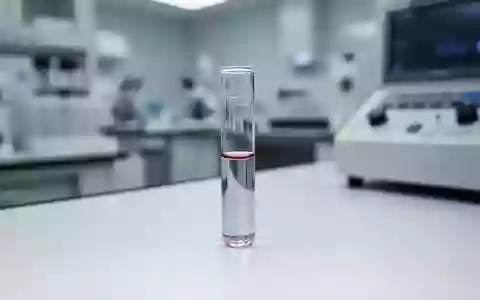 Eine medizinische Laborumgebung mit einem Reagenzglas, das eine Blutserumprobe für eine klinische Analyse enthält. - Foto: über boerse-global.de