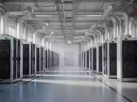 Moderne industrielle Anlage zur Kühlung von Hochleistungsrechenzentren mit minimalistischer Architektur. - Foto: über boerse-global.de