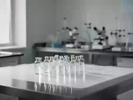Ein minimalistisches, steriles Labor mit Edelstahloberflächen und Glasfläschchen bei natürlichem Tageslicht. - Foto: über boerse-global.de