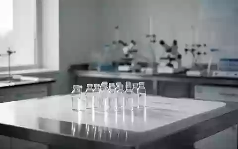 Ein minimalistisches, steriles Labor mit Edelstahloberflächen und Glasfläschchen bei natürlichem Tageslicht. - Foto: über boerse-global.de