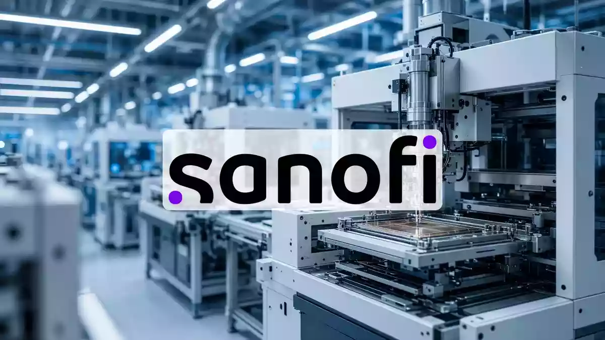 Moderne, sterile pharmazeutische Produktionsanlage mit Fokus auf technologische Präzision und medizinische Innovation. Illustration mit AI erstellt.