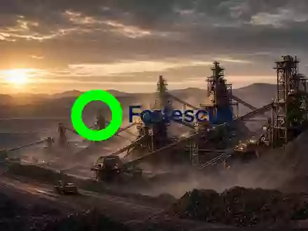 Industrielle Tagebau-Landschaft in der Dämmerung mit tiefen Schatten und atmosphärischer Beleuchtung. - Foto: über boerse-global.de