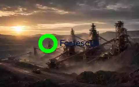 Industrielle Tagebau-Landschaft in der Dämmerung mit tiefen Schatten und atmosphärischer Beleuchtung. - Foto: über boerse-global.de