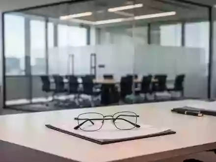 Ein moderner, aufgeräumter Finanzarbeitsplatz mit Notizblock und Brille in einem hellen Büro. - Foto: über boerse-global.de