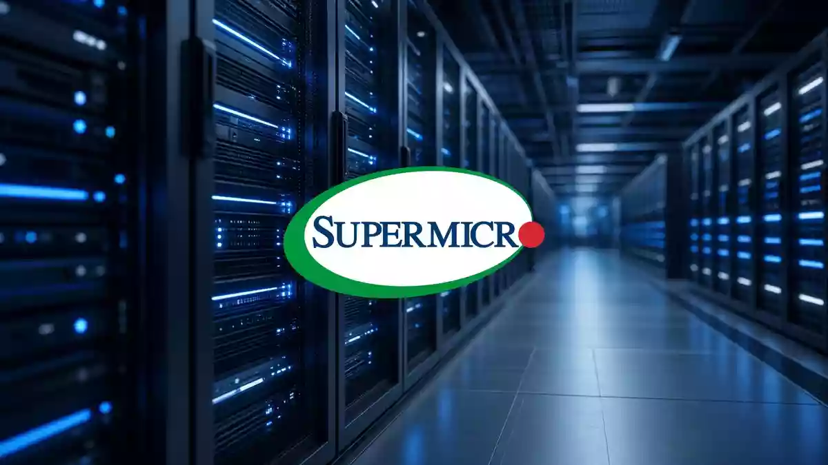 Moderne Serverräume in einem Rechenzentrum als Symbol für die KI-Infrastruktur. Illustration mit AI erstellt.