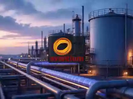 Moderne Chemieanlage in der Abenddämmerung mit atmosphärischer Beleuchtung als Symbol für die industrielle Entwicklung. - Foto: über boerse-global.de