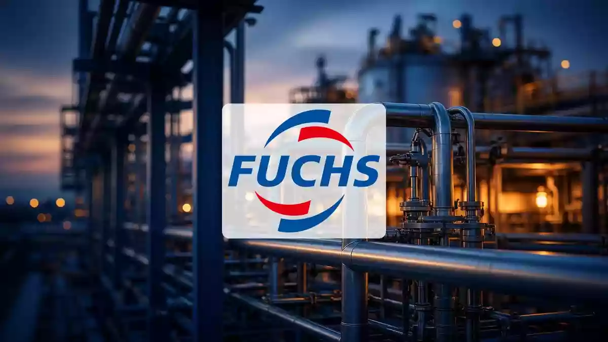 Abstrakte Darstellung industrieller chemischer Forschung in einem Labor mit Fokus auf Präzision und technologischem Fortschritt. Illustration mit AI erstellt.