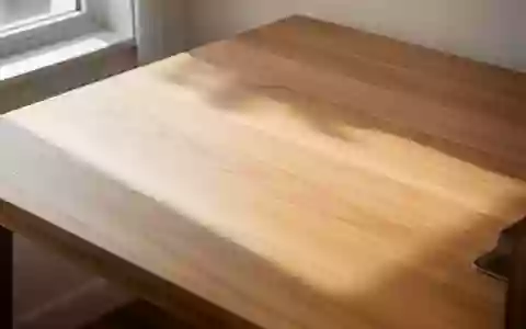 Ein minimalistischer, leerer Schreibtisch aus Holz in einem sonnendurchfluteten Arbeitszimmer mit weichen Schatten. - Foto: ĂĽber boerse-global.de
