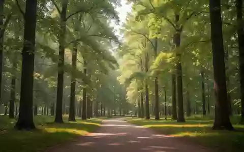 Ein sonnendurchfluteter Waldweg in einem Park, der für einen gesunden Lebensstil und Prävention steht. - Foto: über boerse-global.de