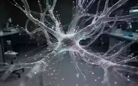 Abstrakte Visualisierung eines neuronalen Netzwerks mit leuchtenden, organisch wirkenden Glasfaserstrukturen in einem Labor. - Foto: über boerse-global.de