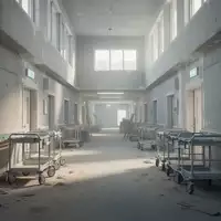 Ein leerer, in Umbau befindlicher Flur in einem Krankenhaus mit freiliegenden Betonwänden und einfallendem Tageslicht. - Foto: über boerse-global.de