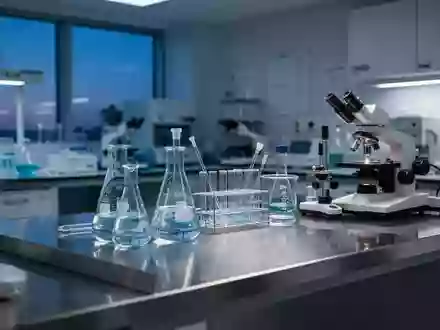Ein steriler, modern ausgestatteter medizinischer Laborraum mit präzisen wissenschaftlichen Geräten auf einer Arbeitsfläche. - Foto: über boerse-global.de