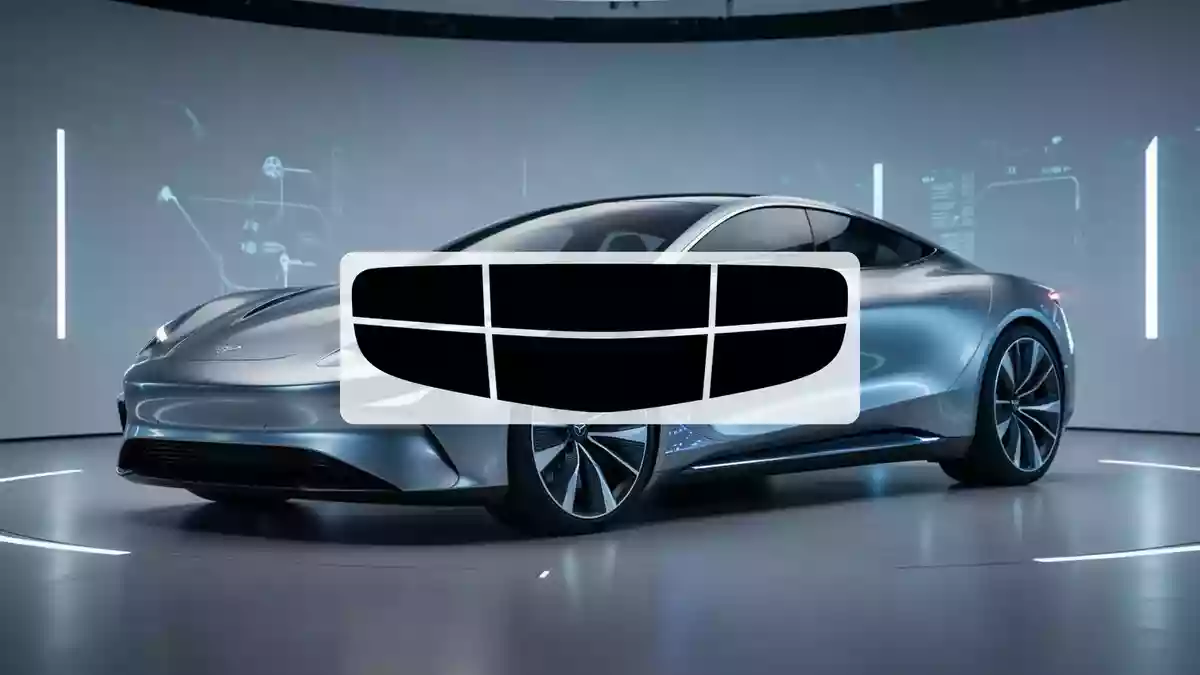 Modernes Automobildesign im Studio mit Fokus auf nachhaltige Antriebstechnologie und aerodynamische Linienführung. Illustration mit AI erstellt.