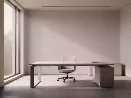 Minimalistisches, modernes Bürointerieur mit weichem Tageslicht und klaren architektonischen Linien. - Foto: über boerse-global.de