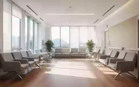 Moderner, lichtdurchfluteter Wartebereich in einem Krankenhaus mit minimalistischer Architektur und Holzboden. - Foto: über boerse-global.de