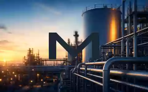Moderne industrielle Gasanlagen in einer professionellen, atmosphärischen Aufnahme bei Sonnenuntergang. - Foto: über boerse-global.de