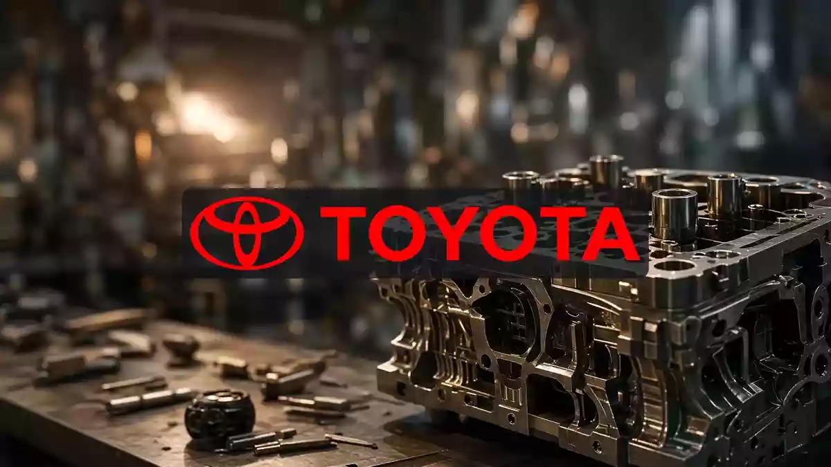 Abstrakte Darstellung einer modernen Automobilfertigung mit Fokus auf industrielle Präzision und Technik. Illustration mit AI erstellt.