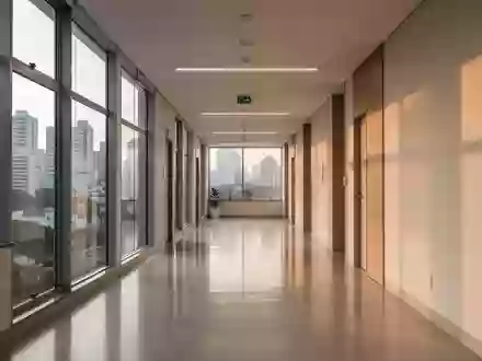Ein heller, moderner Klinikflur in São Paulo mit natürlichem Lichteinfall und minimalistischer Architektur. - Foto: über boerse-global.de