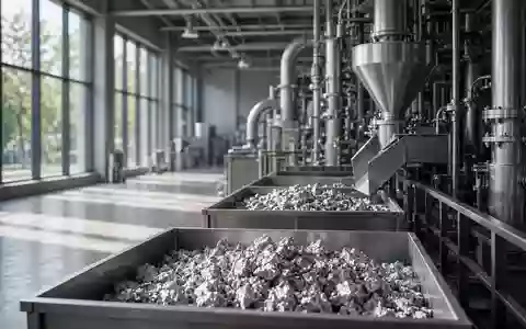 Moderne industrielle Anlage zur Lithiumverarbeitung mit metallischen Behältern und technischer Ausrüstung. - Foto: über boerse-global.de