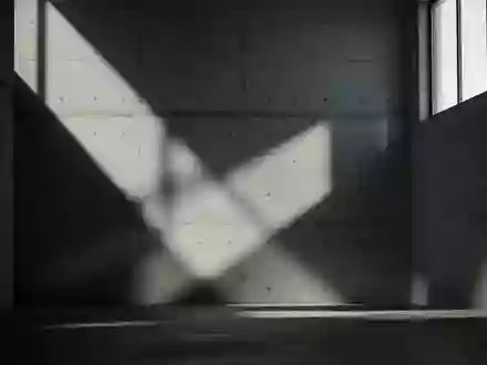 Abstrakte architektonische Schatten auf einer strukturierten Betonwand in einem minimalistischen Raum. - Foto: über boerse-global.de