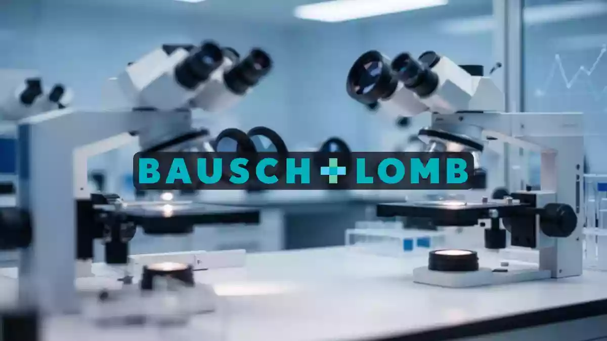 Abstrakte Darstellung einer modernen medizinischen Laborumgebung mit optischen Instrumenten, die Wachstum symbolisiert. Illustration mit AI erstellt.