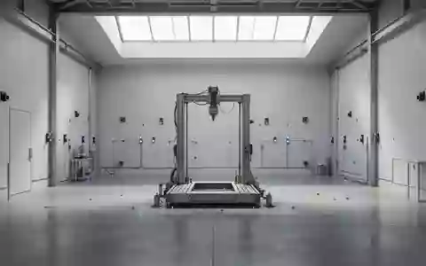 Ein minimalistisches, leeres Industrielabor mit polierten Betonböden und diffusem Tageslicht, das durch ein hohes Fenster fällt. - Foto: über boerse-global.de