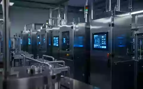 Ein steriler Hochtechnologie-Reinraum mit glänzenden Maschinen und blauen Lichtakzenten in einer modernen Fertigungshalle. - Foto: über boerse-global.de