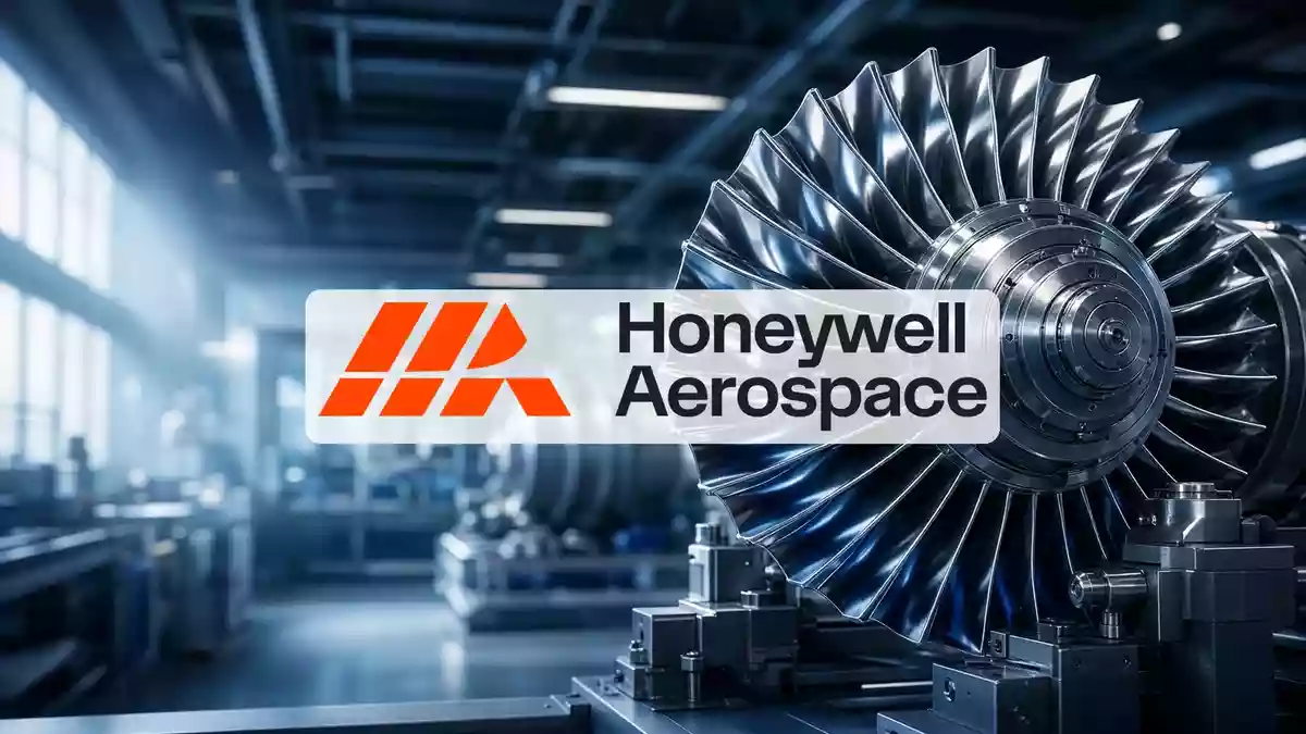 Modernes Triebwerksteil in einer professionellen Industrieumgebung bei atmosphärischer Beleuchtung. Illustration mit AI erstellt.