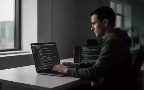 Ein Cybersicherheitsforscher arbeitet konzentriert an einem Laptop in einem modern beleuchteten BĂŒro. - Foto: ĂŒber boerse-global.de