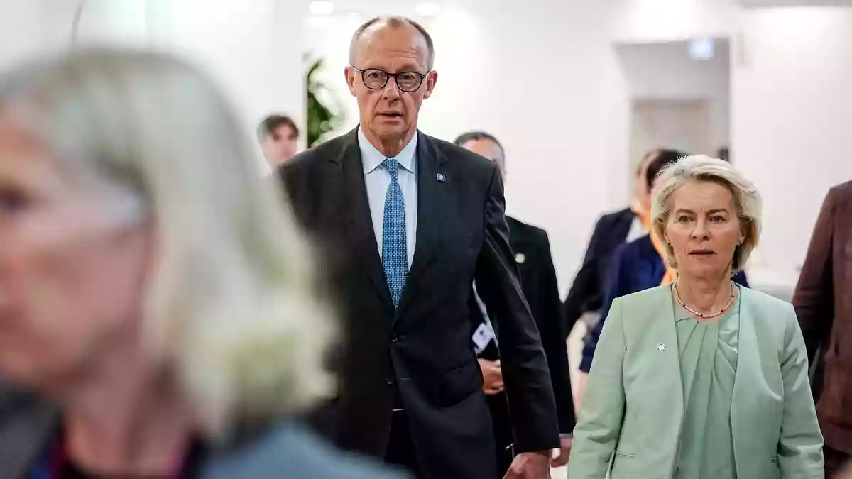 Rückschlag für Ursula von der Leyens Kanada-Pläne: Bundeskanzler Friedrich Merz setzte gemeinsam mit Kollegen durch, dass der Begriff «assoziiertes Mitglied» für Kanada vorerst nicht gebraucht wird. (Archivbild) - Bild: Kay Nietfeld/dpa