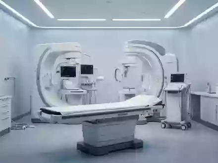 Moderner, steriler Untersuchungsraum einer kardiologischen Klinik mit medizinischen Diagnosegeräten. - Foto: über boerse-global.de
