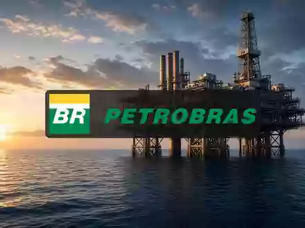 Moderne Offshore-Ölplattform auf dem offenen Meer bei Sonnenuntergang - Foto: über boerse-global.de