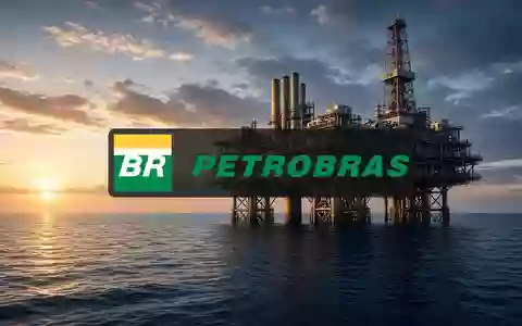 Moderne Offshore-Ölplattform auf dem offenen Meer bei Sonnenuntergang - Foto: über boerse-global.de