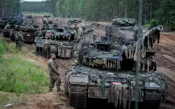Die deutsche Panzerbrigade 45 übt in Litauen. - Foto: Kay Nietfeld/dpa